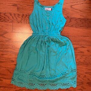 SO Tank Sundress With Eyelet  Trim